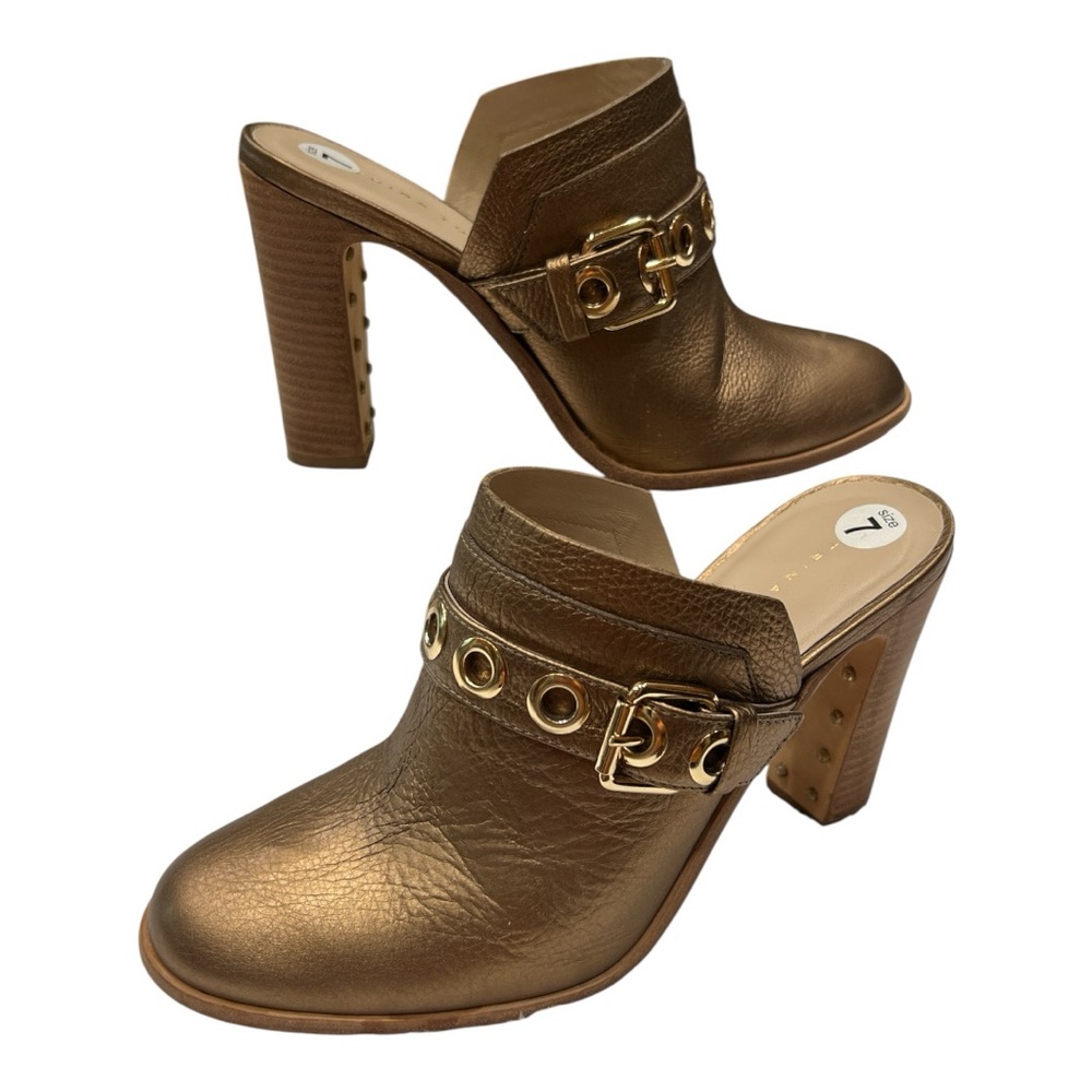 TRINA TURK WOMEN'S WILLOUGHBY BRONZE MULES OR CLOGS SHOES 7